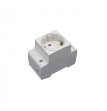 Розетка ELM SO-10E-DIN із заземленням на DIN-рейку 16A Біла (41-0023)