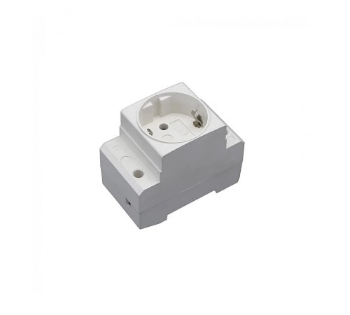 Розетка ELM SO-10E-DIN із заземленням на DIN-рейку 16A Біла (41-0023)