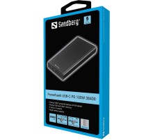 Універсальна мобільна батарея Sandberg Powerbank 38400mAh USB-C PD 100W Black (420-63)