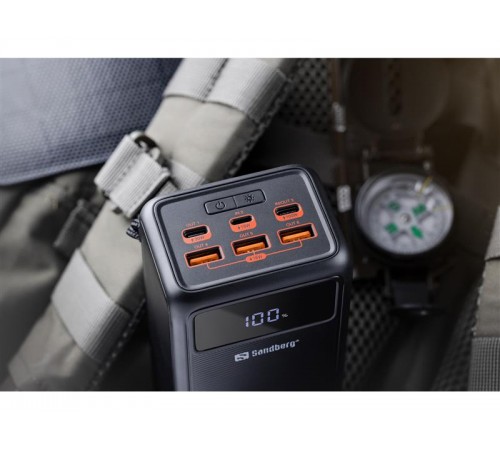 Універсальна мобільна батарея Sandberg Powerbank 50000mAh, USB-C PD 130W, Black (420-75)