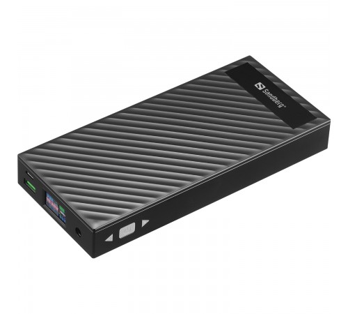 Універсальна мобільна батарея Sandberg AlwaysOn Powerbank 30000mAh DC+PD 120W Black (420-88)