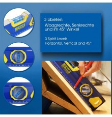 Рівень S&R 600 мм, 3 капсули, магнітний (423033060)