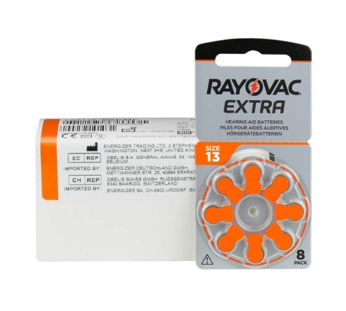 Батарейка Rayovac Extra 13 (13AUX-8XEMF) BL 8 шт (для слухових апаратів)