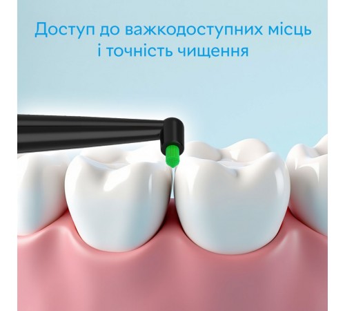 Насадки монопучкові середньої жорсткості для зубної щітки Pecham Black