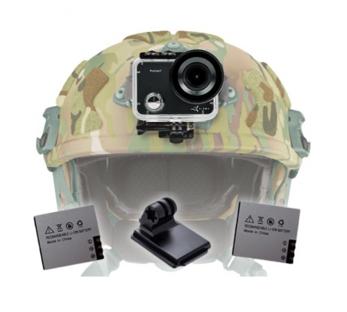 Екшн-камера AirOn ProCam 7 Black набір для тактичних шоломів (4822356754511)