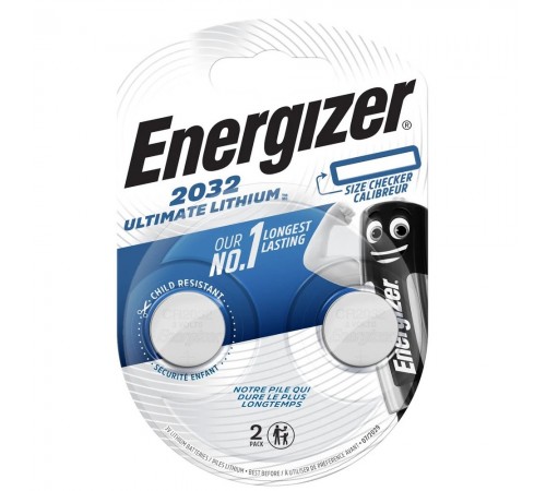 Батарейка Energizer 2032 Ultimate Lithium, CR2032 BL 2шт