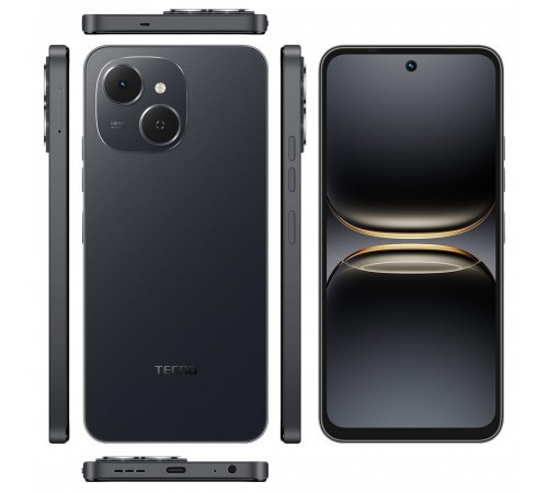 Смартфон Tecno Spark 40C (KM4k) 4/128GB Ink Black (4894947092459)