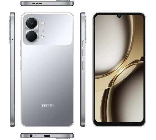 Смартфон Tecno Spark Go 3 (KN3) 4/128GB Titanium Grey (4894947105296)