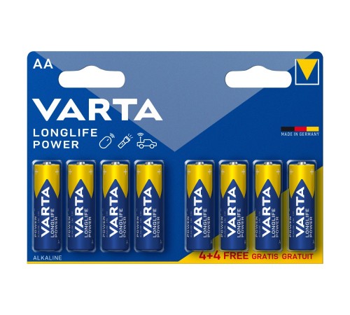 Батарейка Varta Longlife Power AA BLI 1.5V (8 шт)