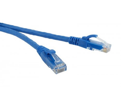 Патч-корд литий, UTP, RJ45, Cat.5e, 0,5m, синій Патч-корд литий, UTP, RJ45, Cat.5e, 0,5m, синій