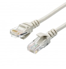 Патч-корд литий, UTP, RJ45, Cat.5e, 2m, сірий