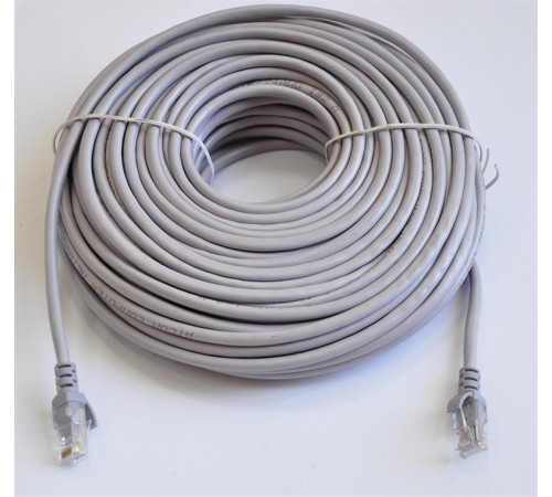 Патч-корд литий, UTP, RJ45, Cat.5e, 30m, сірий (4964) Патч-корд литий, UTP, RJ45, Cat.5e, 30m, сірий (4964)