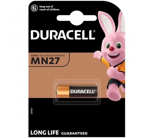 Батарейка Duracell A27 / 27A / V27A / 8LR732 MN27 12 В (5000394023352) Батарейка Duracell A27 / 27A / V27A / 8LR732 MN27 12 В (5000394023352)