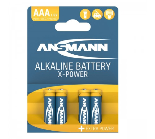 Батарейка Ansmann X-Power AAA/LR03 BL 4шт Батарейка Ansmann X-Power AAA/LR03 BL 4шт