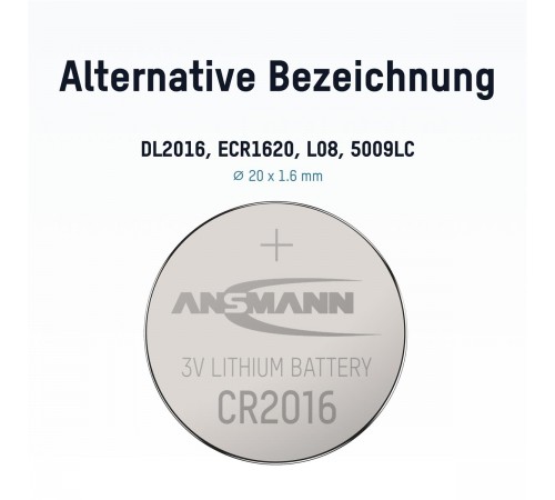 Батарейка Ansmann CR2016 BL 1шт Батарейка Ansmann CR2016 BL 1шт