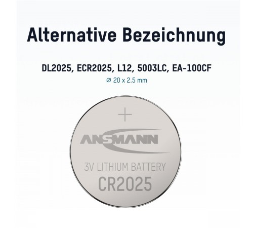 Батарейка Ansmann CR2025 BL 1шт Батарейка Ansmann CR2025 BL 1шт