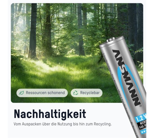 Акумулятори Ansmann AAA/HR03 NI-MH 800 mAh BL 4 шт Акумулятори Ansmann AAA/HR03 NI-MH 800 mAh BL 4 шт