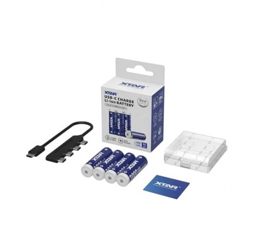 Акумулятор XTAR AA/HR06 Li-ion USB-C 3000 mAh 4 шт.