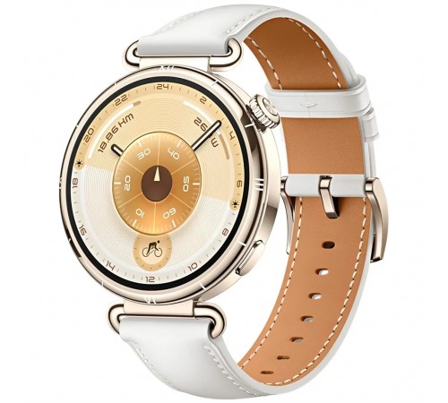 Смарт-годинник Huawei Watch GT 6 41mm Gold with White Composite Leather Strap (55020FTN)