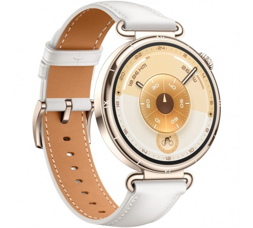 Смарт-годинник Huawei Watch GT 6 41mm Gold with White Composite Leather Strap (55020FTN)