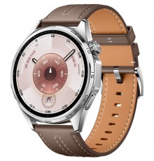 Смарт-годинник Huawei Watch GT 6 46mm Steel with Brown Composite Leather Strap (55020FTW)