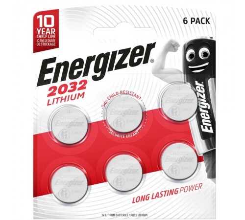 Батарейка Energizer 2032 Lithium, CR2032 BL 6шт