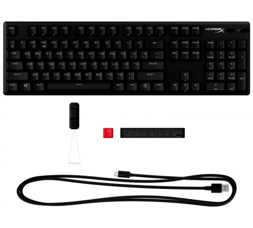 Клавіатура HyperX Alloy Origins Red RGB PBT ENG/RU Black (639N3AA)