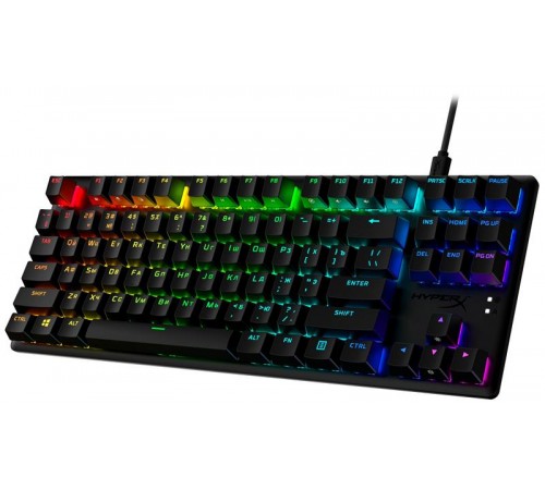 Клавіатура HyperX Alloy Origins Core PBT Aqua RGB Black (639N9AA)