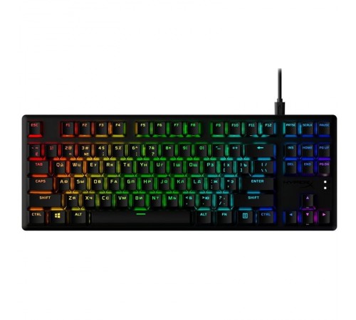 Клавіатура HyperX Alloy Origins Core PBT Aqua RGB Black (639N9AA)