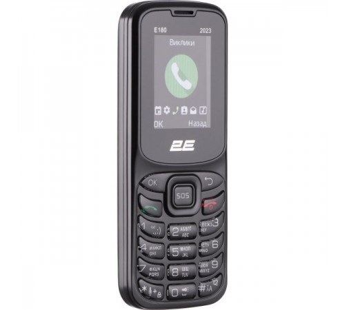 Мобiльний телефон 2E E180 2023 Dual Sim Black (688130251044)