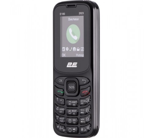 Мобiльний телефон 2E E180 2023 Dual Sim Black (688130251044)