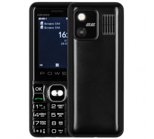 Мобiльний телефон 2E E240 2023 Dual Sim Black (688130251068)