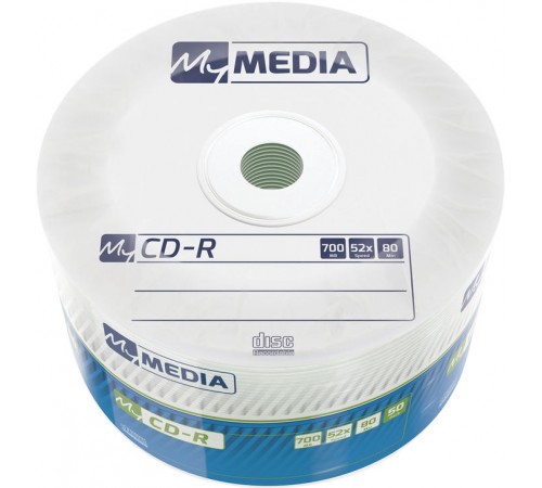 Диски CD-R MyMedia (69201) 700MB 52x Matt Silver Wrap 50шт