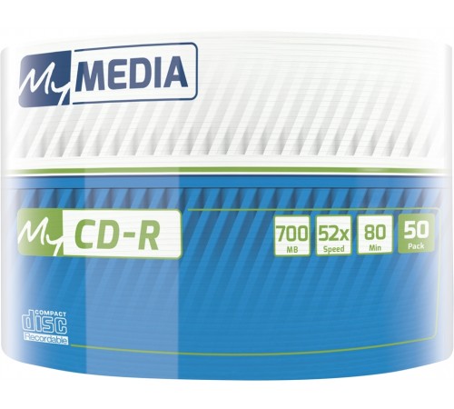 Диски CD-R MyMedia (69201) 700MB 52x Matt Silver Wrap 50шт