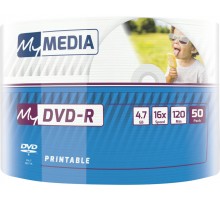 Диски DVD+R MyMedia (69202) 4.7GB, 16x, Wrap 50шт Printable