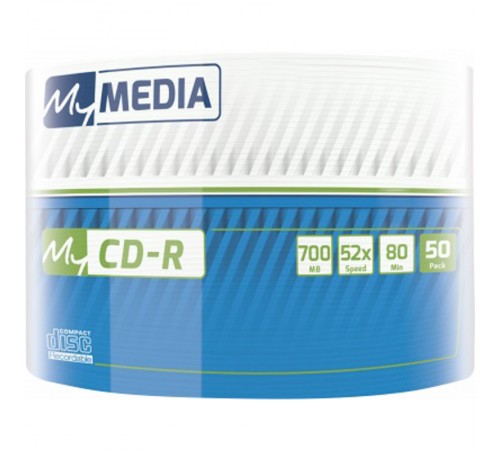 Диски CD-R MyMedia (69206) 700MB 52x Wrap 50шт Full Printable без шпинделя
