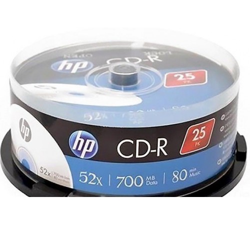 Диски CD-R HP (69311 /CRE00015-3) 700MB 52x, шпиндель, 25 шт
