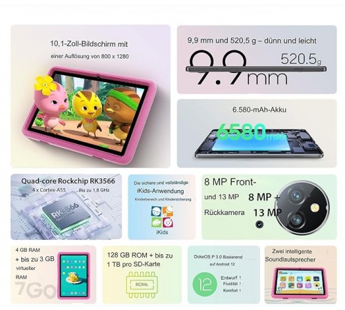 Планшет Blackview Tab 8 Kids 4/128GB Pudding Pink (6931548313038)