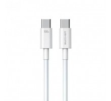 Кабель WK WDC-182 USB Type-C - USB Type-C (M/M), 1 м, 100 W, White (6941027632017)