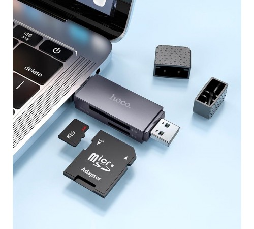 Картрідер Hoco HB45 Spirit 2-in-1 USB/USB Type-C 2.0 Black (6942007620512)