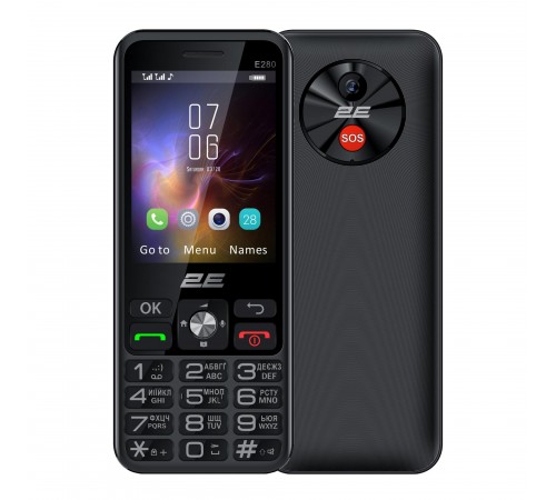 Мобiльний телефон 2E E280 2025 Dual Sim Black (694743656220)