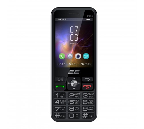 Мобiльний телефон 2E E280 2025 Dual Sim Black (694743656220)