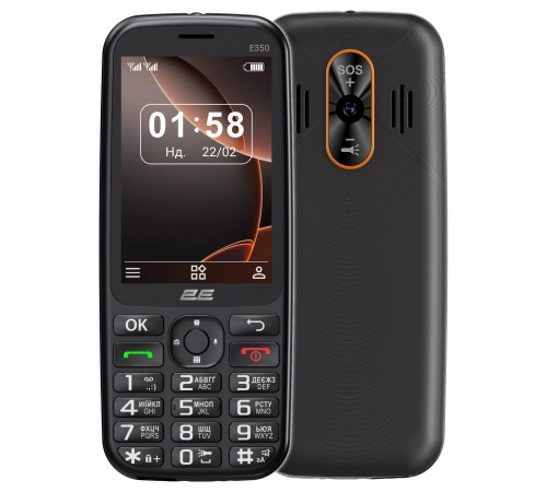 Мобiльний телефон 2E E350 Black (694743656879)