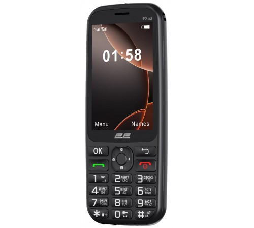 Мобiльний телефон 2E E350 Black (694743656879)