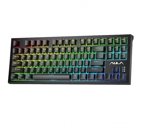 Клавіатура Aula Mechanical F3032 Black, 21 Yellow Keys KRGD Red (6948391204673)