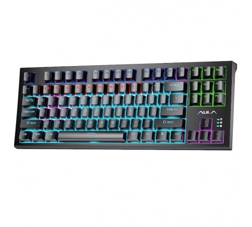 Клавіатура Aula Mechanical F3032 Black, 21 Yellow Keys KRGD Red (6948391204673)