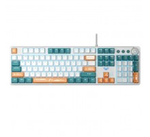 Клавіатура Aula Mechanical F2088 PRO White/Blue, plus 9 Orange keys KRGD blue (6948391234908)