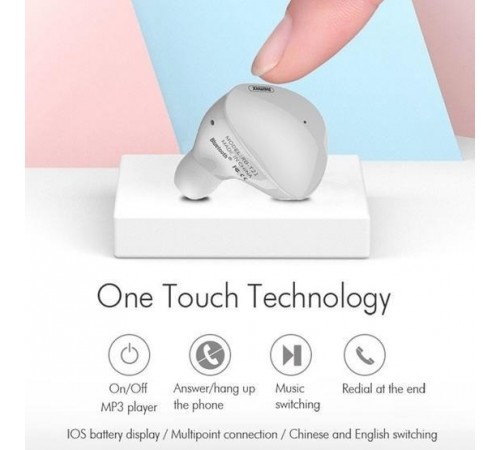 Bluetooth-гарнітура Remax RB-T21 White (6954851287896)
