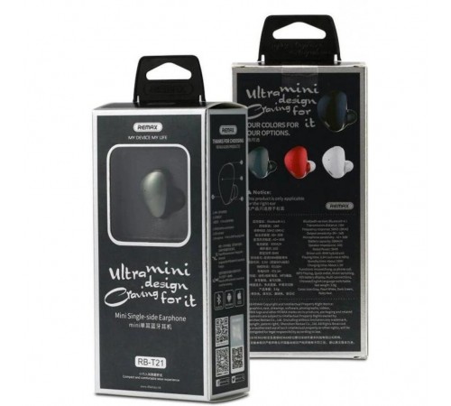 Bluetooth-гарнітура Remax RB-T21 Black (6954851287919)