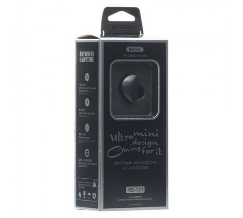 Bluetooth-гарнітура Remax RB-T21 Black (6954851287919)